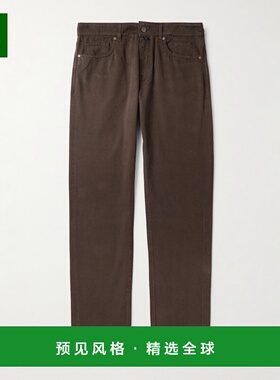 1h可退 香港直邮Slowear 男士 Incotex Division 蓝色直筒牛仔裤