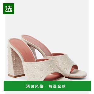 1h可退 香港直邮Amina Muaddi 女士 Brigitte 95 拖鞋式凉拖