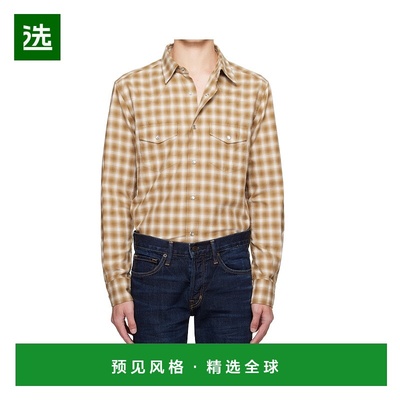 香港直邮Tom Ford Check West 衬衫 HDS001FMC244法兰绒格纹汤姆