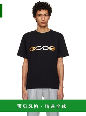 1h可退 香港直邮Gcds 男士 黑色 Reflective T 恤 SS23M130654