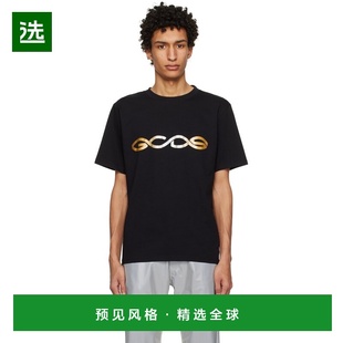 1h可退 香港直邮Gcds 男士 黑色 Reflective T 恤 SS23M130654