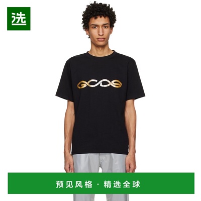 1h可退 香港直邮Gcds 男士 黑色 Reflective T 恤 SS23M130654