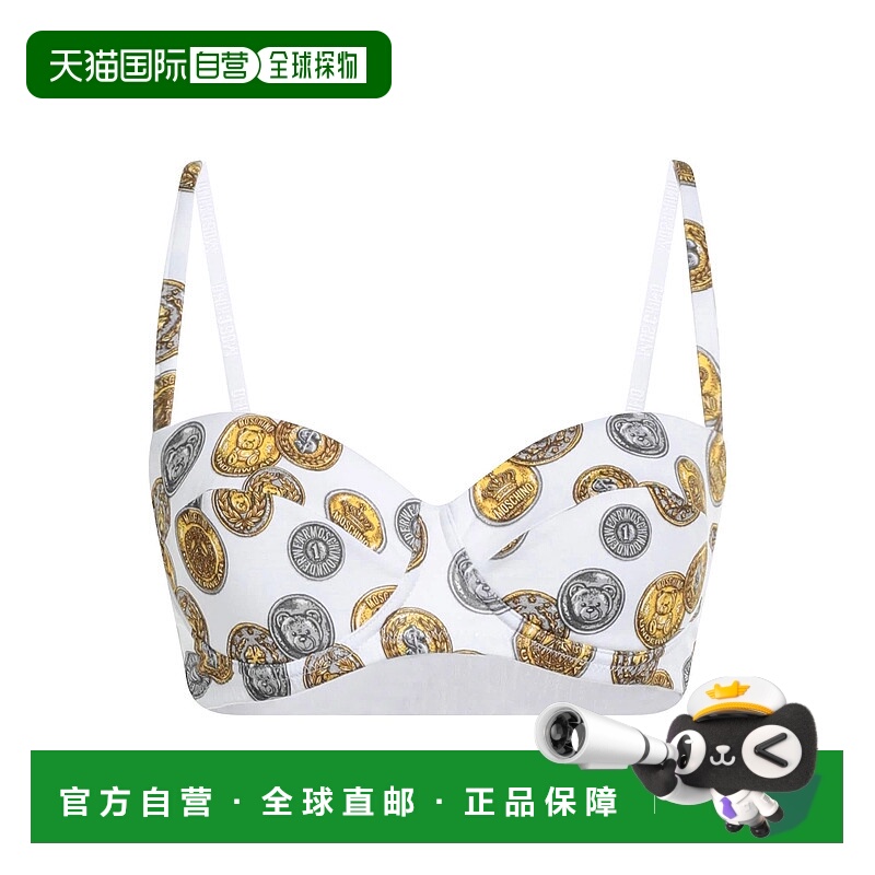 1h可退 香港直邮Moschino 莫斯奇诺 女士 文胸 white白色 舒适时