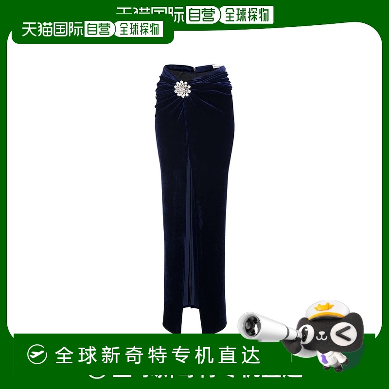 香港直邮Paco Rabanne 宝石腰带半身裙 24SJJU511VI0338