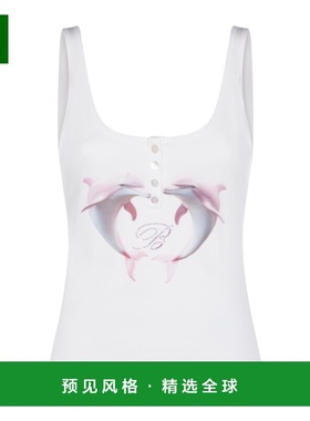 香港直邮BLUMARINE 女士背心吊带 2T121AN0103 SS2026 白色 印花