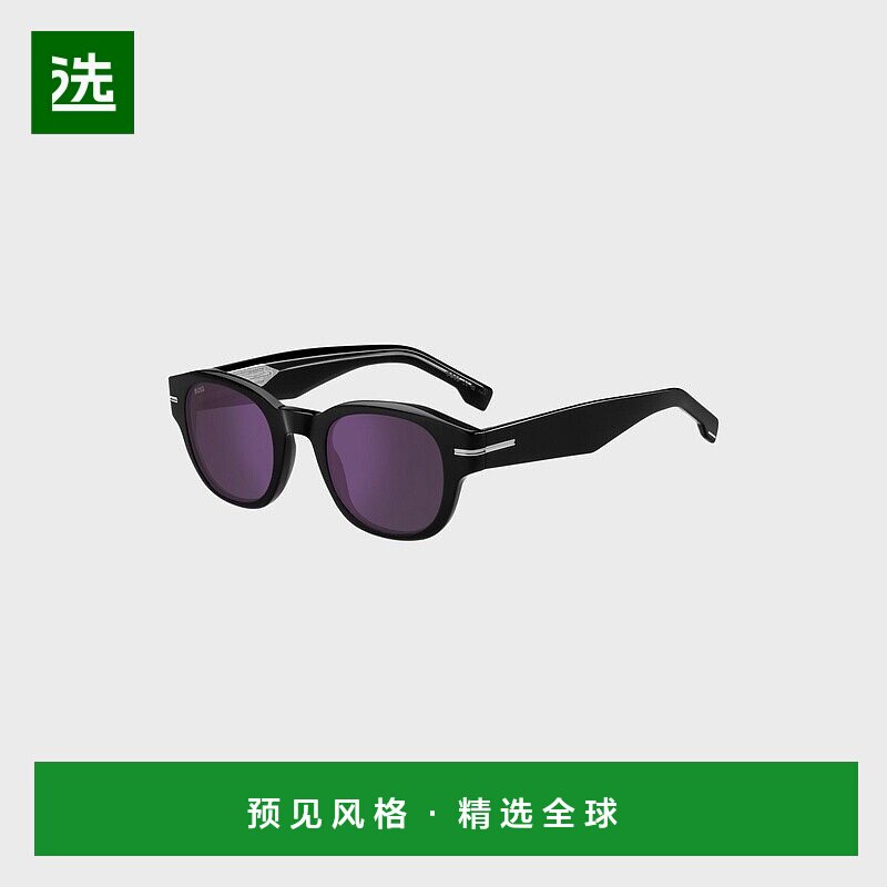 欧洲直邮HUGO BOSS雨果BOSS BLACK 带紫色镜片黑色醋酸纤维太配饰