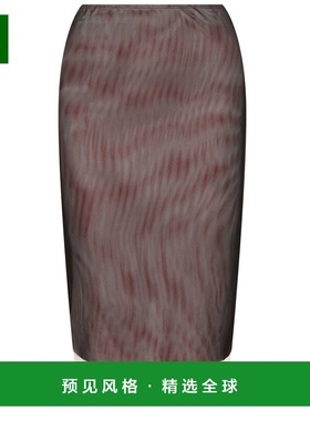 香港直邮MSGM 女士半身裙 3942MDD0425782099A AW2025 黑色 花纹