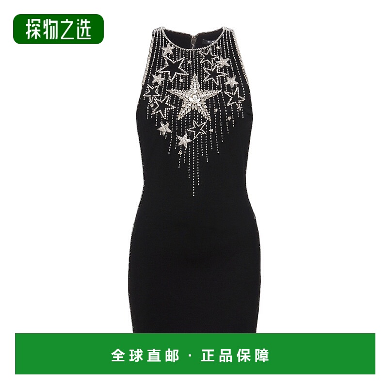香港直邮Balmain 流星装饰连衣裙 CF1R4001PC18