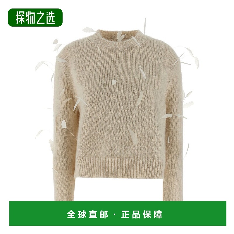 香港直邮Jil Sander 吉尔·桑达 女士 羽毛裝飾套頭衫 J03GP0179J