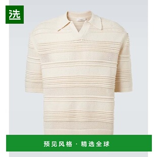beige米色 1h可退 钩花棉混纺Polo衫 男士 舒适时 香港直邮Commas