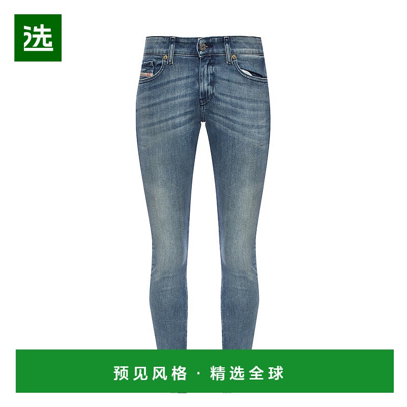 1h可退 欧洲直邮DIESEL 女士牛仔裤SLANDY00SXJN083AQ01直筒裤