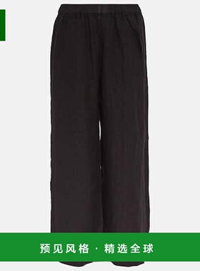 1h可退 香港直邮Velvet 女士 Lola 亚麻阔腿裤 000375 black黑色