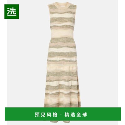 1h可退 香港直邮ULLA JOHNSON 女士 Gaia 棉混纺中长连衣裙