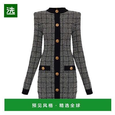 香港直邮BALMAIN 女士大衣 GF1R8920KJ48EER SS2026 花色 长袖连