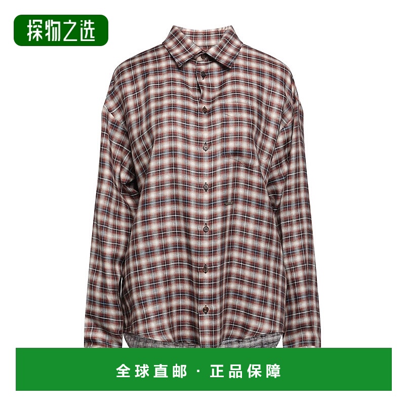香港直邮Dsquared2 二次方 女士 格纹衬衫 orange橙色 舒适时尚