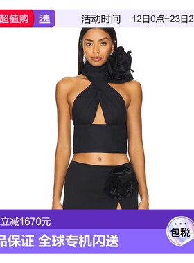 1h可退 香港直邮AREA 女士 挂脖上衣 PF24AWTP0039FA01 black黑色