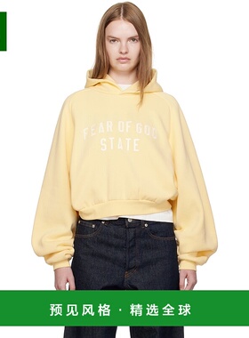 香港直邮Essentials 女士 黄色 Fleece Raglan 连帽衫 192SP25782