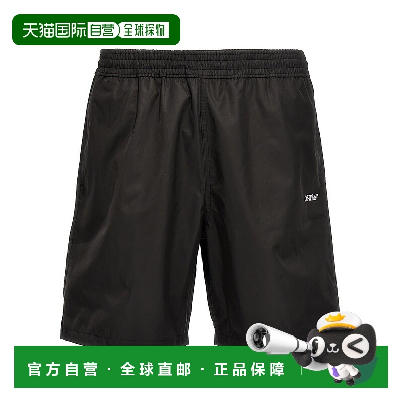 1h可退 香港直邮Off-white 男士 徽标沙滩短裤 OMFD008F23FAB003