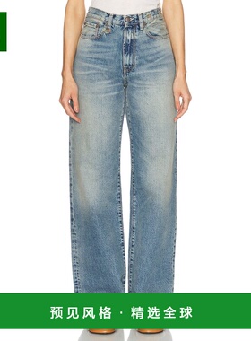 1h可退 香港直邮R13 女士 D'arcy 宽松款阔腿牛仔长裤 R13WD038D3
