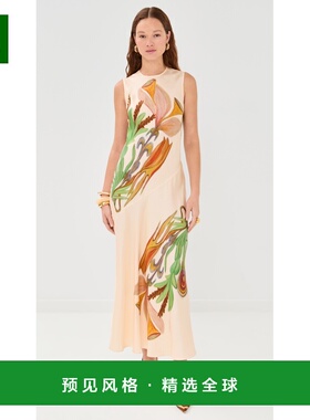 1h可退 香港直邮ULLA JOHNSON 女士 Gaea 真丝连衣裙  舒适时尚