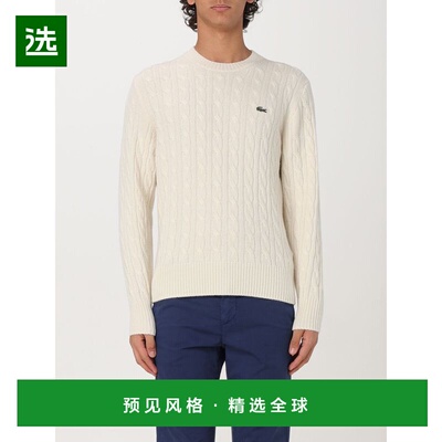 香港直邮LACOSTE 男士针织衫 AH2924XFJ AW2025 白色 粗针织羊毛