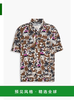 1h可退 香港直邮Palm Angels 棕榈天使 男士 Hula 印花真丝薄稠衬