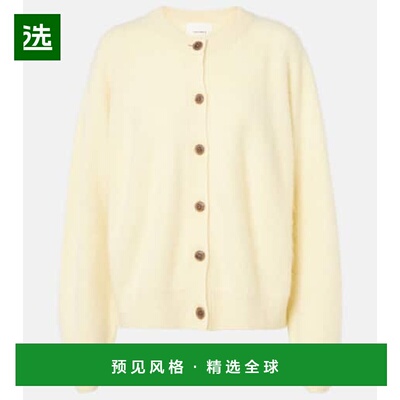 1h可退 香港直邮LISA YANG 女士 Melba 羊绒针织开衫 yellow黄色
