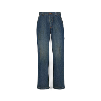香港直邮Maison Margiela 徽标贴片牛仔长裤 S51LA0171S30876