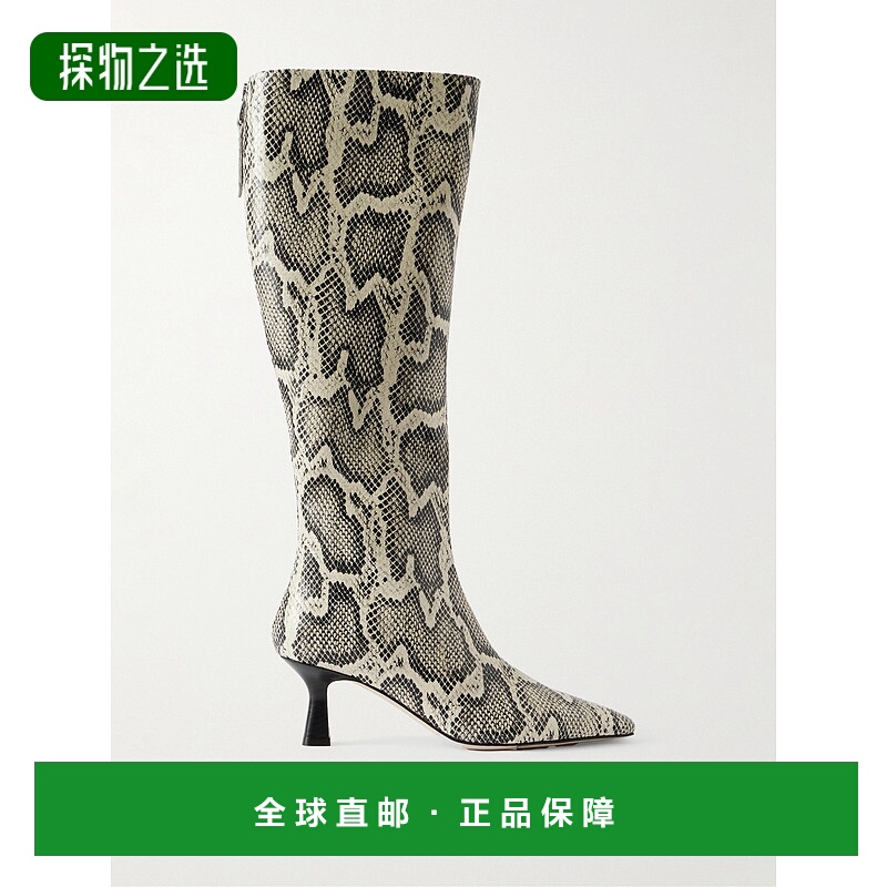 1h可退 香港直邮aeyde 女士 Klea 蛇皮质感及膝靴子 A11KB0623006
