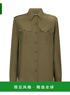 香港直邮DONDUP 女士衬衫 DC379IF0040DXXX633-0 AW2024 绿色