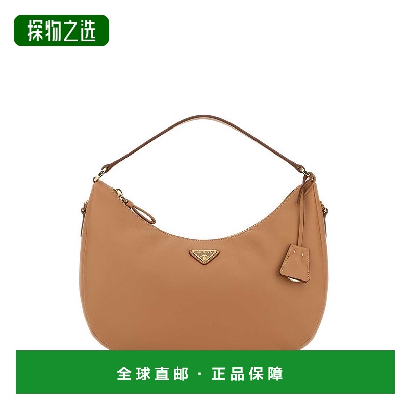 香港直邮Prada普拉达女士三角形標誌拉鍊手提包 1BC2732CYS