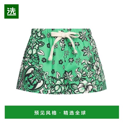 1h可退 【美国直邮】REDValentino 女士高腰花卉印花休闲短裤 松