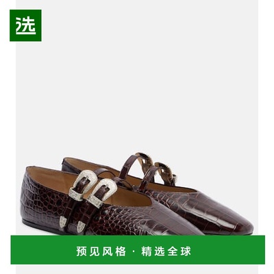 1h可退 香港直邮Le Monde Beryl 女士 Claudia 皮质芭蕾舞鞋