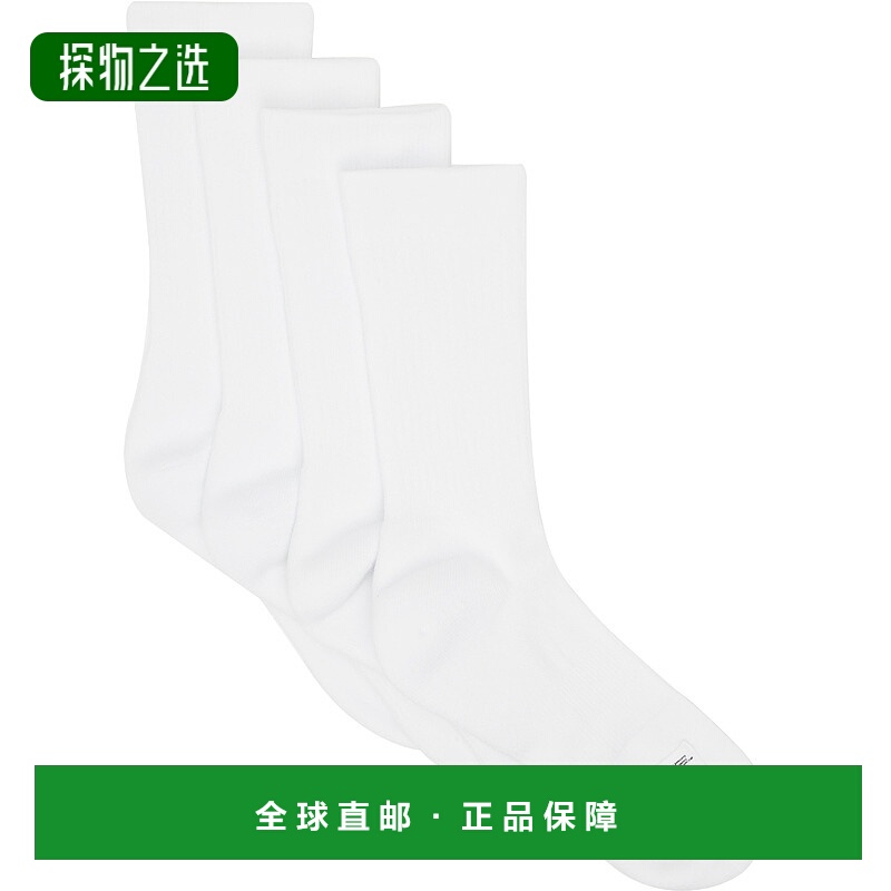 香港直邮Visvim 维斯维木 男士 两双装白色 Achilles Hi 中筒袜 0