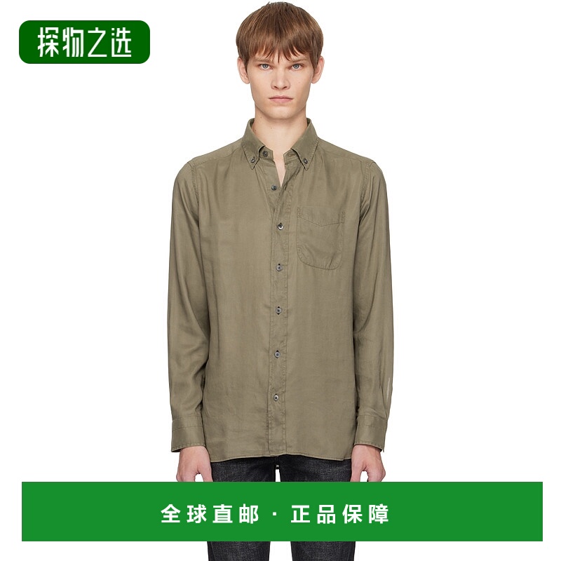香港直邮Tom Ford 汤姆·福特 男士 卡其色 Gabardine Slim Fit