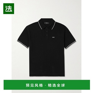 香港直邮1h可退 AMIRI 男士 短袖Polo衫 AMJYPO1018 black黑色 舒