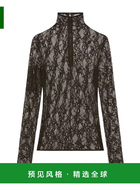 香港直邮Courreges 蕾丝立领上衣 325CTO444PA0132