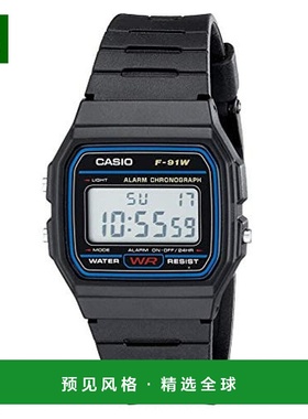 【日本直邮】CASIO卡西欧男士手表F-91W-1休闲经典标准数字手表