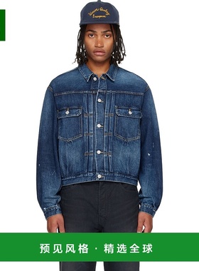 1h可退 香港直邮Visvim 维斯维木 男士 海军蓝 101X 牛仔夹克 012