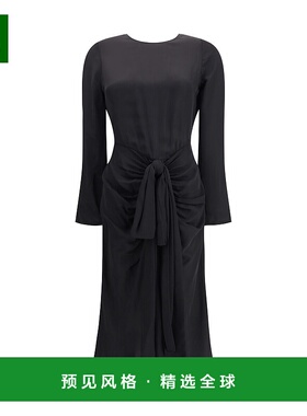 香港直邮Alaïa 女士 垂褶粘胶纤维连衣裙 AA9R2811W096B