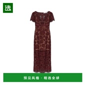 香港直邮SELF AW2025 AW25096MBU0BURGUNDY PORTRAIT 女士连衣裙