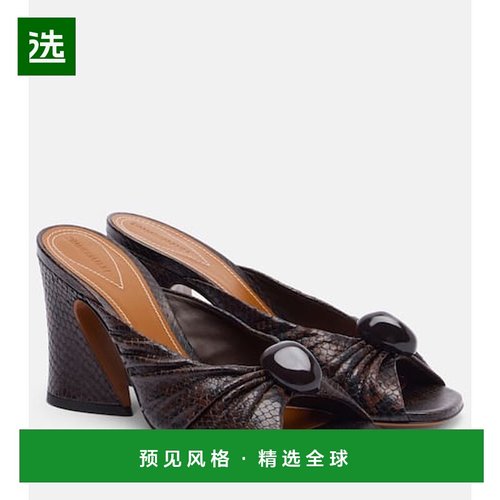 1h可退 香港直邮ZIMMERMANN 女士 Gleam 85 蛇皮质感凉拖拖鞋凉鞋