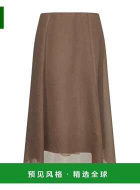 1h可退 香港直邮Brunello Cucinelli 薄纱半身裙 MF940G3877a字裙