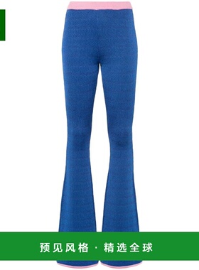 香港直邮BALLY 女士休闲裤 WKN05KVI040U563 SS2024 蓝色阔腿裤