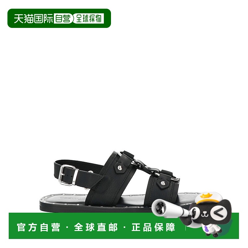 1h可退 香港直邮Dsquared2 二次方 男士 凉鞋 black黑色 舒适时尚