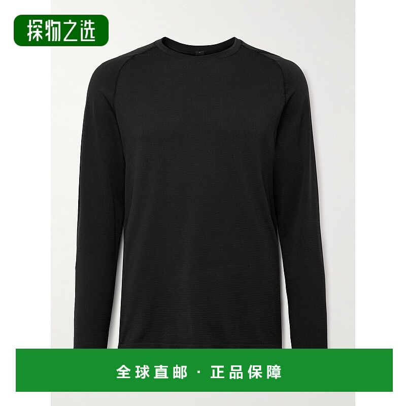 香港直邮Lululemon 男士 2.5 金属色开叉高科技弹性网纱T恤 LM3FH