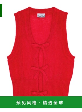 1h可退 香港直邮Ganni 系带针织背心 K2344休闲时尚百搭舒适流行