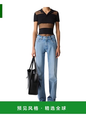 香港直邮COPERNI 女士衬衫 COPJS115F5028BLK SS2025 蓝色 条纹透