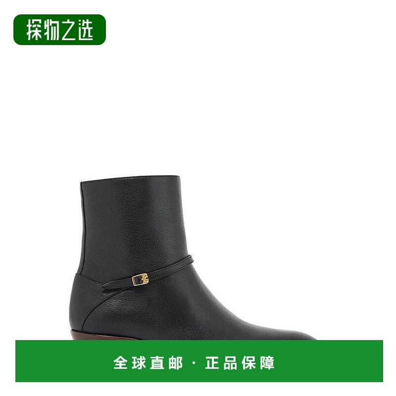 1h可退 香港直邮Valentino 华伦天奴 男士 Pat 杏仁頭踝靴 6Y2S0J