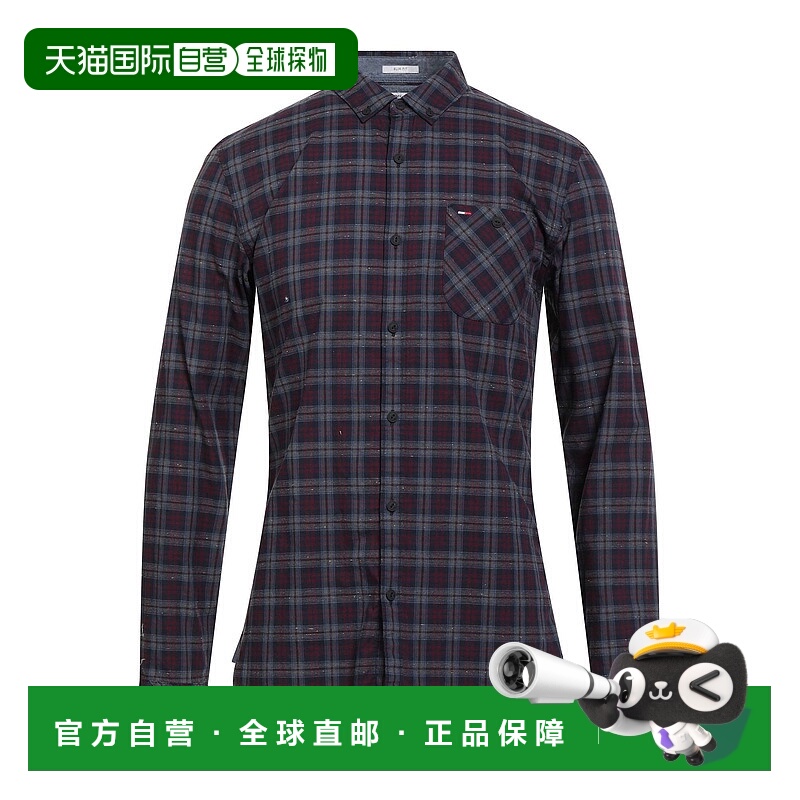 1h可退 香港直邮Tommy Hilfiger 汤米·希尔费格 男士 格纹衬衫
